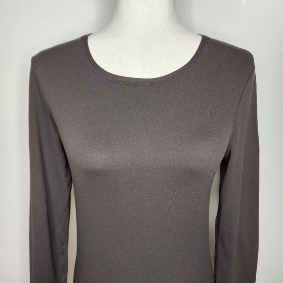 WOLFORD Crew Neck Long Sleeve String Bodysuit in Brown Size Large - Picture 3 of 8